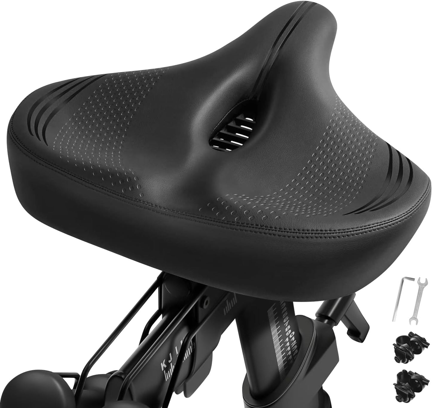 Skiennix Extra Oversized Bike Seat Cushion - Comfort Replacement for Peloton & Cruiser Bikes | Universal Fit