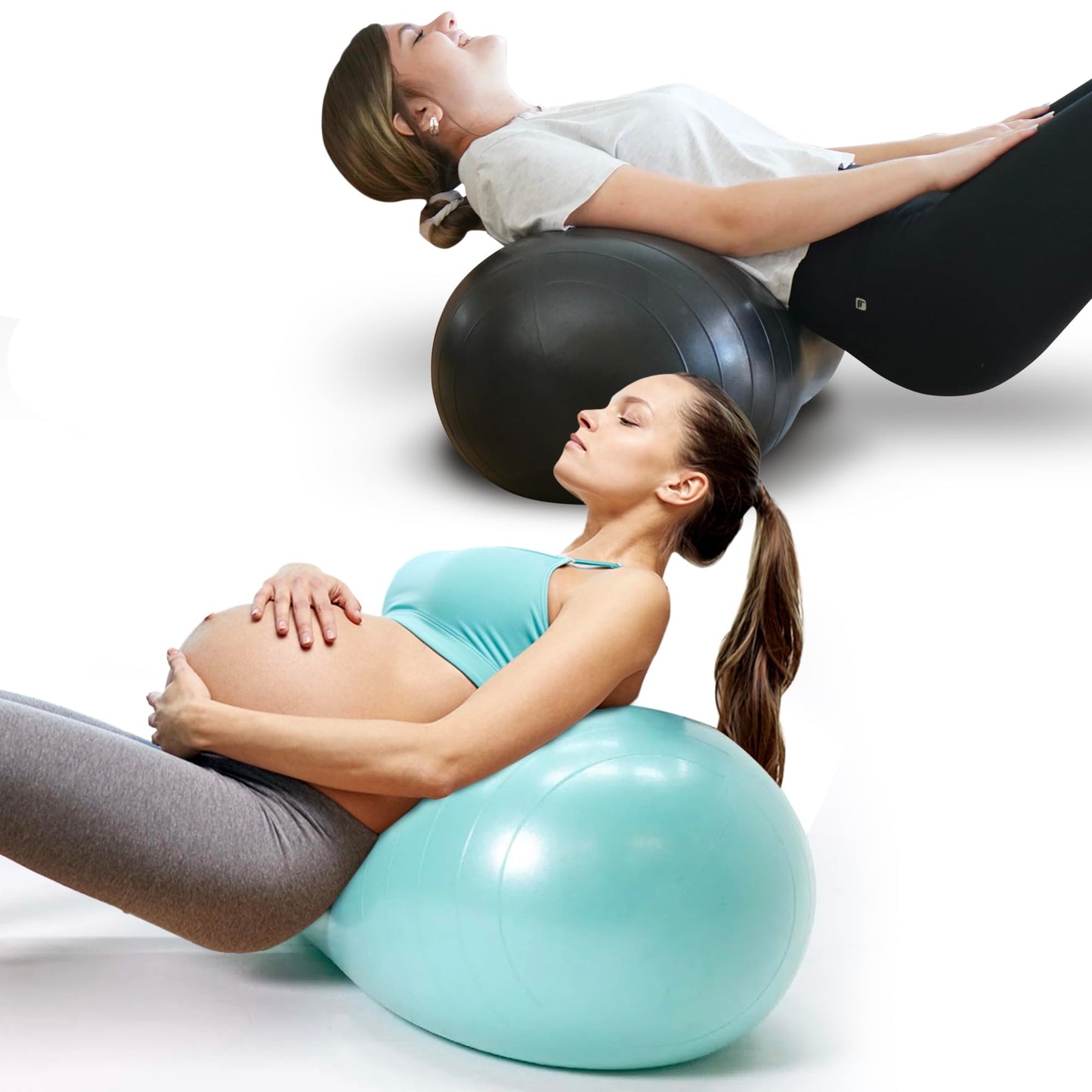 Chirp Cloud Peanut Mobility Ball 2 Pack (Mint 100x50cm, Black 60x30cm)