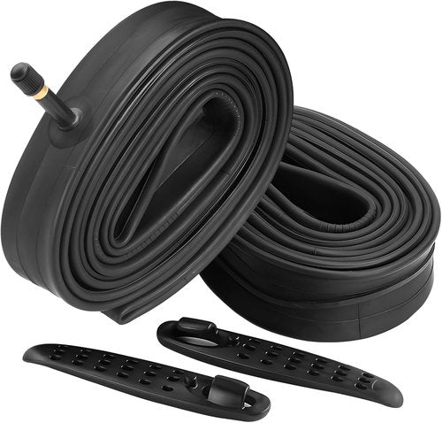 FANSPRO Heavy Duty 20-Inch Bike Tubes - 2 Pack with Tire Levers & 32mm Schrader Valve