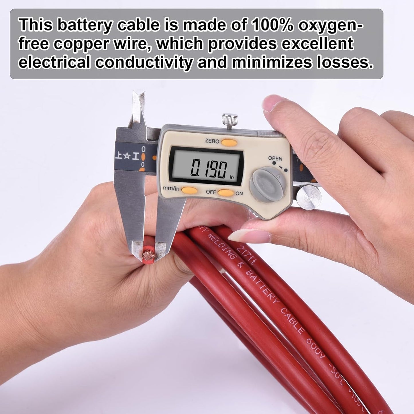 Skiennix 6 Gauge Battery Cable - 15FT Red & 15FT Black | Stranded Oxygen-Free Copper for Automotive & Solar Use