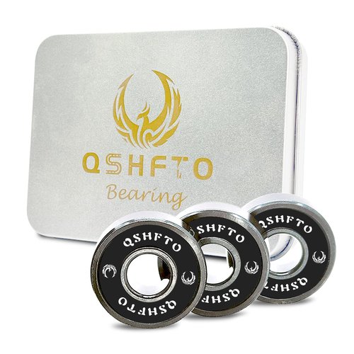 Premium Longboard Bearing 608-2RS ABEC-9 Skateboard Bearing Double Rubber Sealed Shielded Miniature Ball Bearings Pack of 8