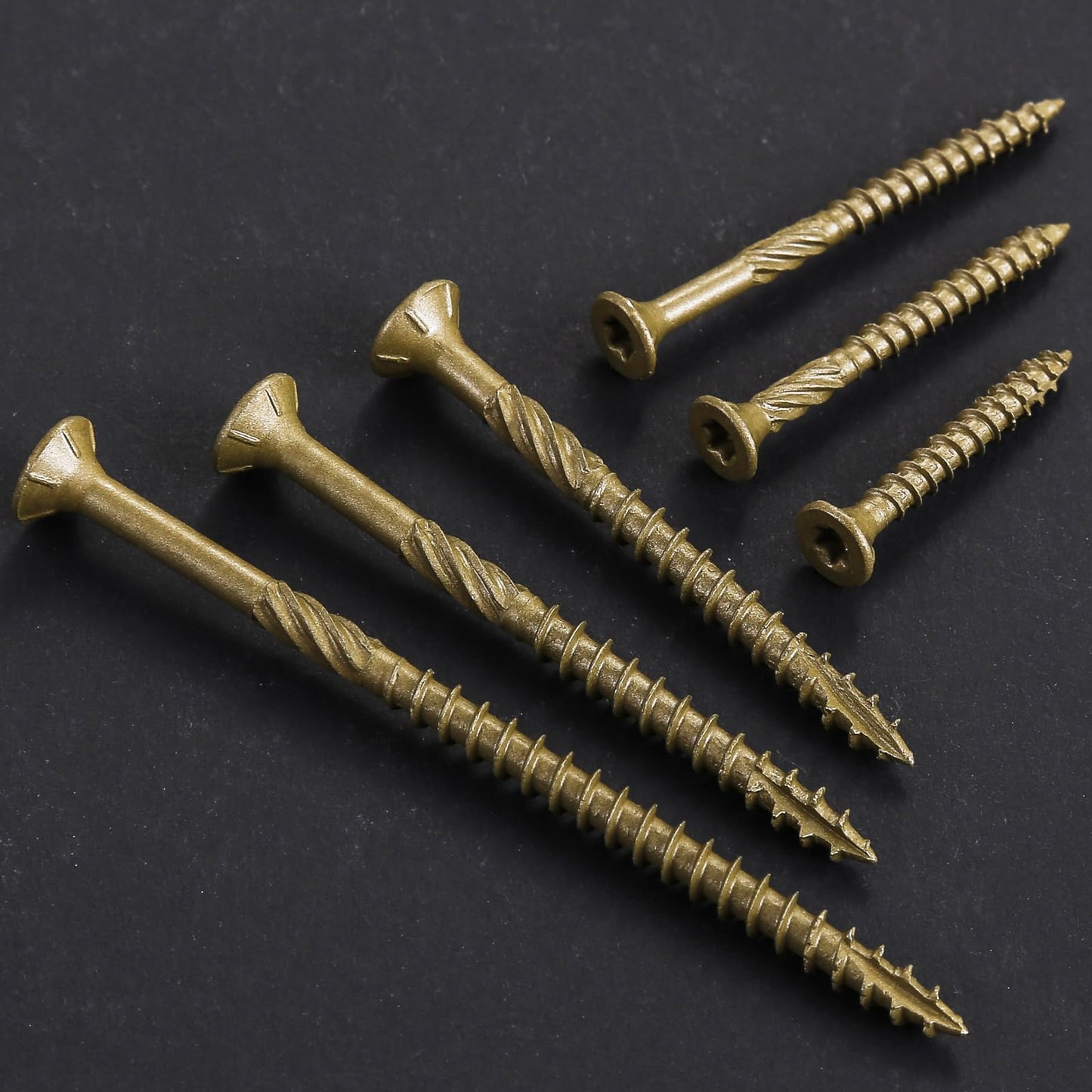 Wensilon #8 * 2" Deck Screws, (155pcs) 1 lbs.Exterior Wood Screws, Rust Resistant Epoxy Coated, Bronze, T20 Star Bit