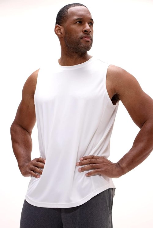 DEVOPS Men's Sleeveless Gym Tank Top - Relaxed-Fit Workout Loungewear for Comfort
