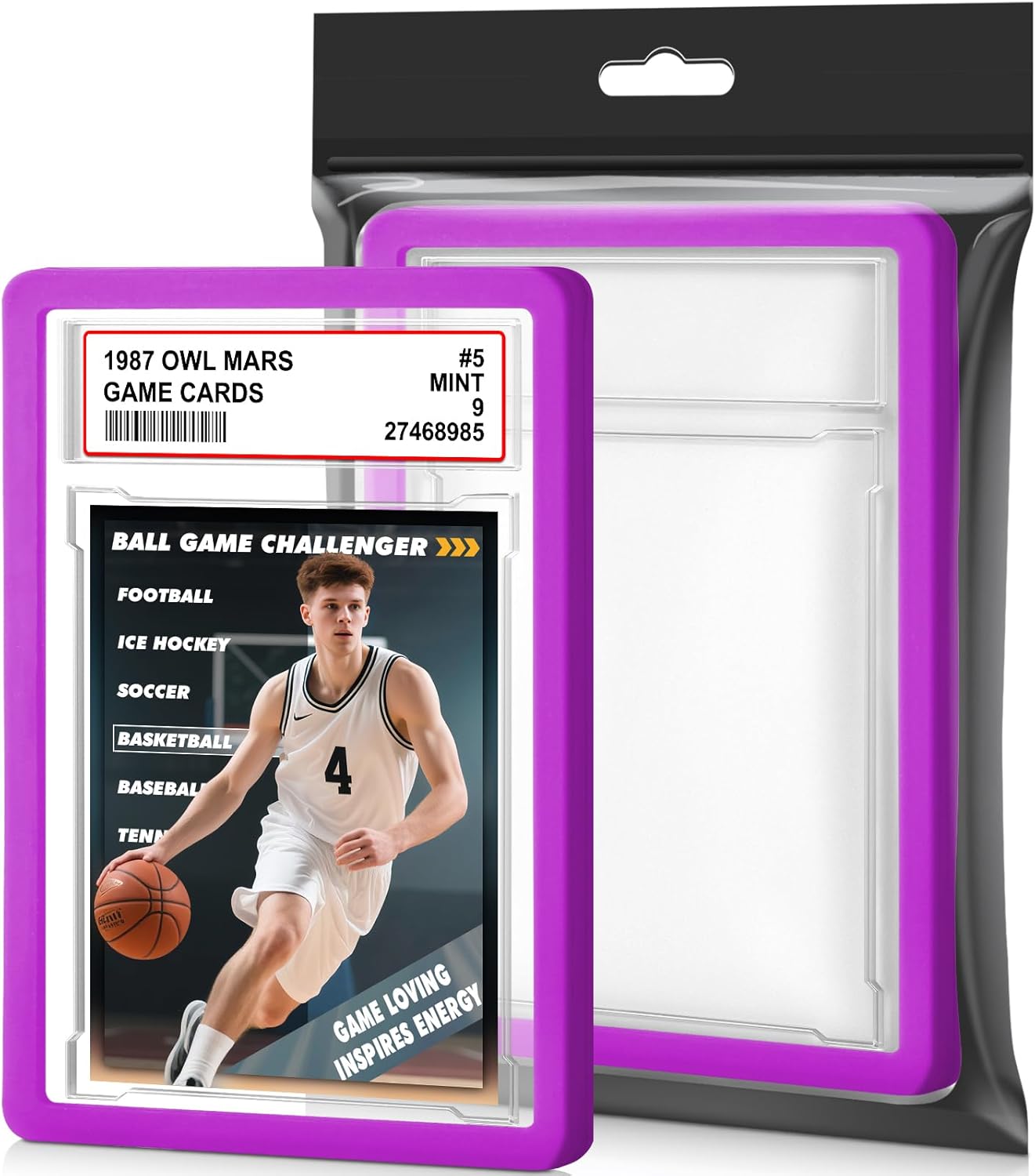 PSA Graded Card Slab Protector Set - Durable TPU Bumper Guard for Game & Sports Cards