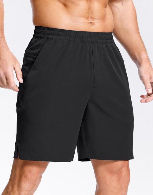 GGJ Men's Athletic Shorts - Lightweight Quick-Dry Gym & Running Shorts with 2 Zipper Pockets | 7"/5"/9" Sizes
