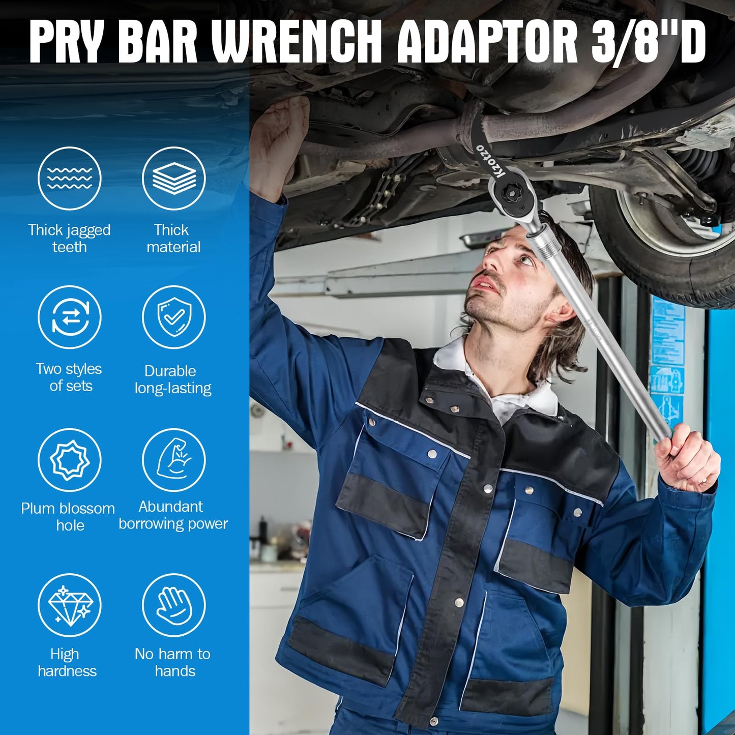 pry bar wrench adapter，Half Shaft Removal Car Repairing Tools ，Half Shaft Removal Tool ，2025 Upgraded version1/2"pry bar wrench adaptor head，high quality Crowbar Adapter