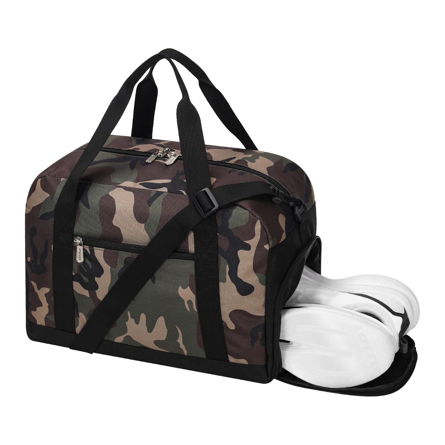 Apenze Small Gym Bag 14 inch lightweight Carry On Mini Duffel Bag with Shoe Compartment for Travel Sport - Camouflage