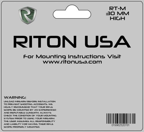 Riton Optics RT-M 30mm High Scope Rings