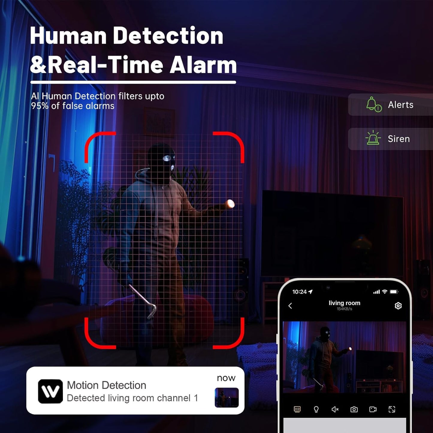 GBIUT Pan/Tilt Indoor Security Camera, 5G&2.4G WiFi Indoor Cameras Wireless for Home Security, Baby/Pet/Dog/Cat Camera with Phone App, Motion Sensor & Night Vision, 2-Way Audio, TF/Cloud Storage