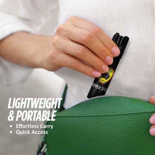 Guard Dog Security Maximum Strength Pepper Spray - Compact Self Defense Canister | 16 ft Range, Made in USA