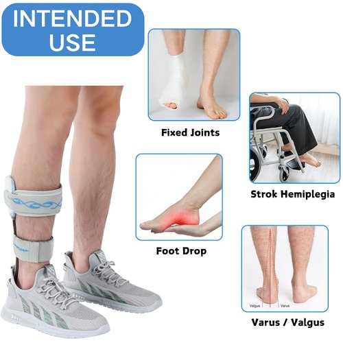 Tairibousy AFO Drop Foot Brace - Drop Foot Stabilizer Brace Foot Drop Brace with Stroke, MS, Hemiplegia, Drop Foot Support Shoes for Assist Walking Easier & Better (L-Right)