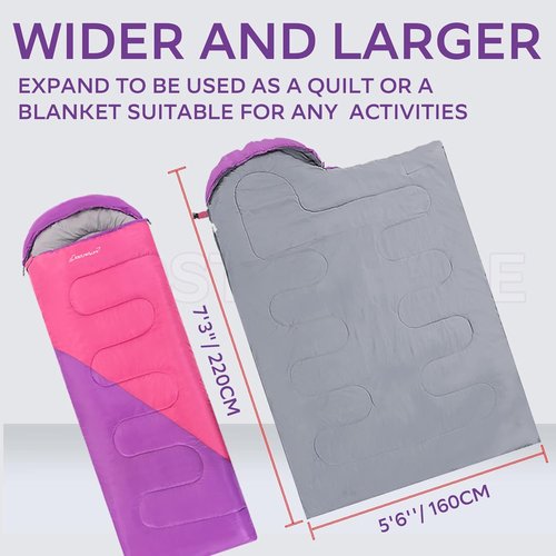 Clostnature Sleeping Bag - Lightweight Ultralight Camping Bag for Adults & Kids | Compression Sack Included