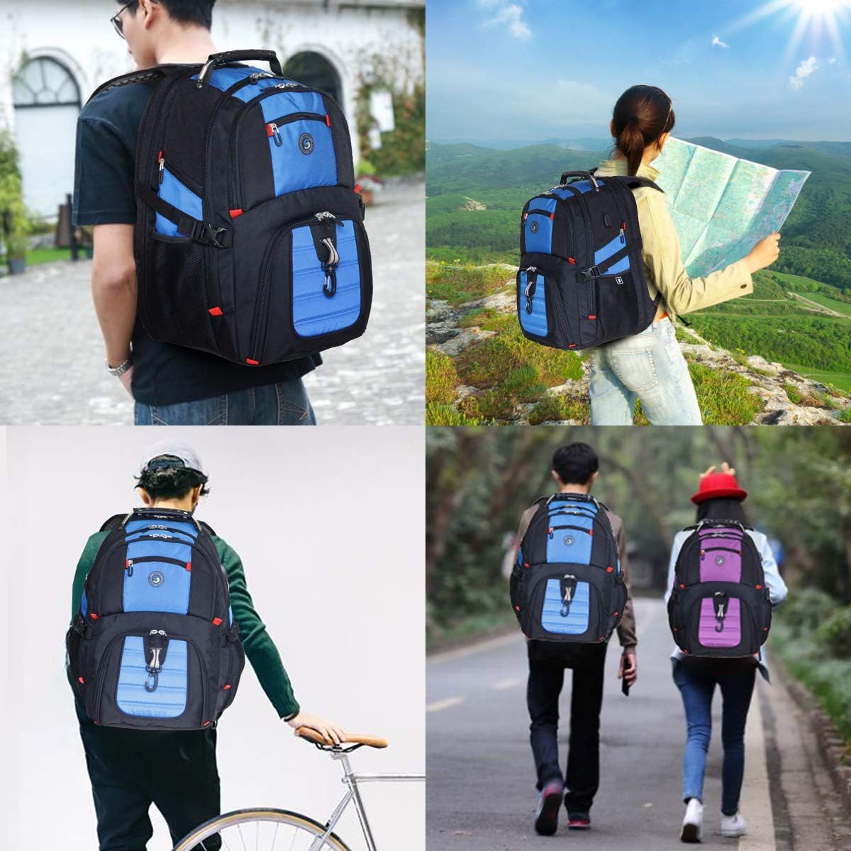 SHRRADOO Extra Large 50L Travel Laptop Backpack - Airline Approved, Fits 17 Inch Laptops for Men & Women