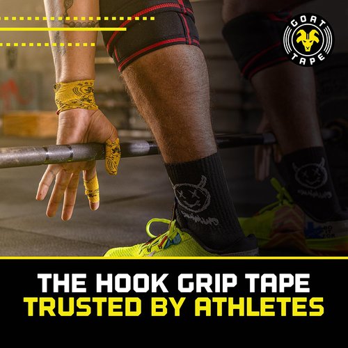 Goat Tape Super Stretchy Thumb Tape - Weightlifting Hook Grip Tape & WOD Tape for Cross Training, Gym Workout Tape, Athletic Finger Wrap - Flexes with Every Move - 15 Feet per Roll (Orange 4-Pack)