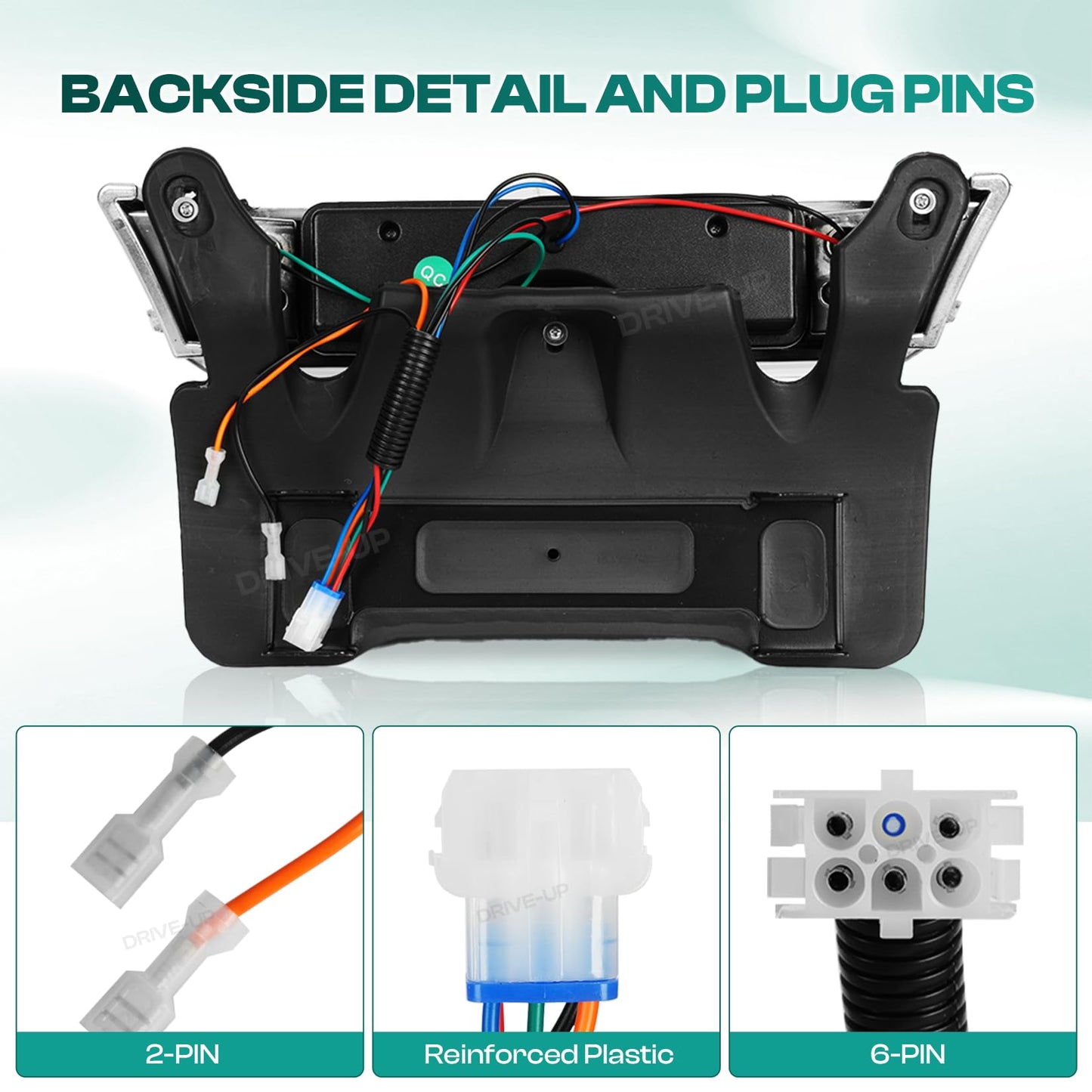 DRIVE UP Club Car Precedent Led Head Light with Bumper Replacement for 2004-UP Electric Golf Carts