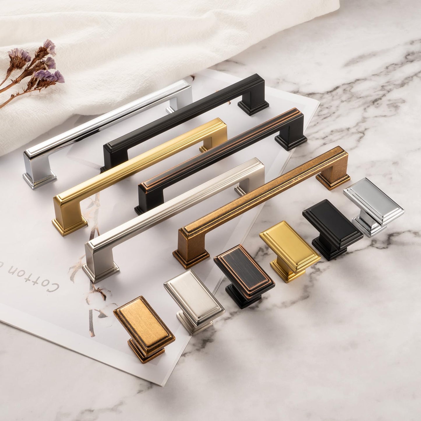 ASKANO 30 Pack 5 Inch Hole Centers, Oil Rubbed Bronze Cabinet Pulls Brushed Bronze Cabinet Handles Bronze Kitchen Hardware for Cabinets ZP2206 Drawer Bedroom Dresser Bathroom Vanity Cupboard Closet