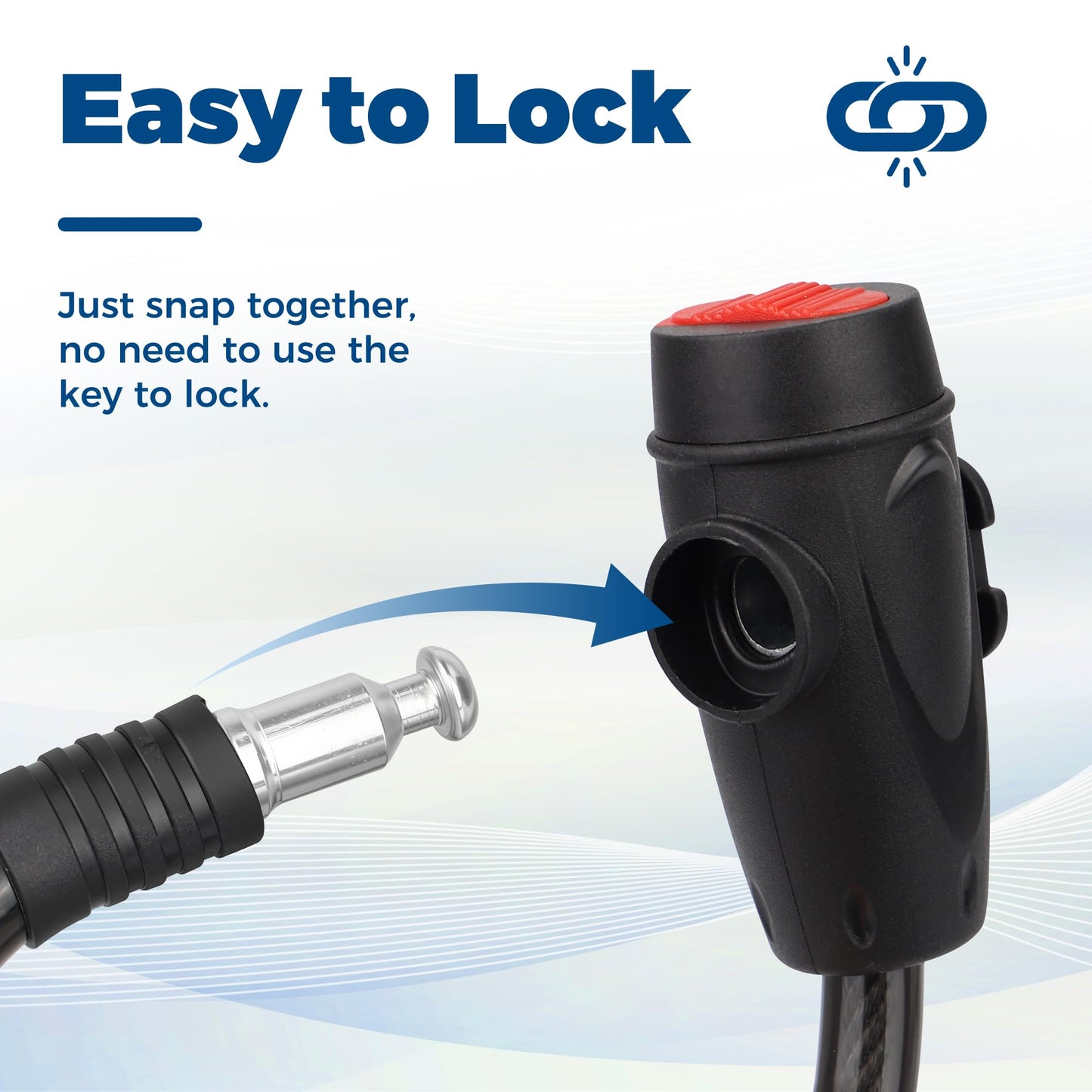 MEGHNA Bike Cable Lock with Keys Heavy Duty Bicycle Lock Anti Theft Lock with Bracket for Mountain Bike Road Bike E-Bike Scooter