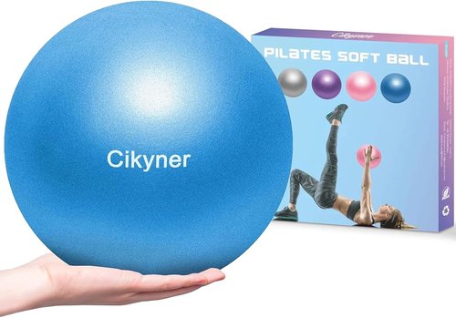Cikyner 9-Inch Soft Pilates Ball - Mini Exercise Ball for Yoga, Physical Therapy & Home Workouts