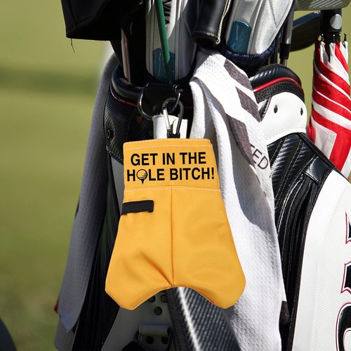 Get in The Hole Bitch Golf Ball Storage Bag Golf Club Gift Ball Pouch Sack Gag Gift (Get in The Hole BS)
