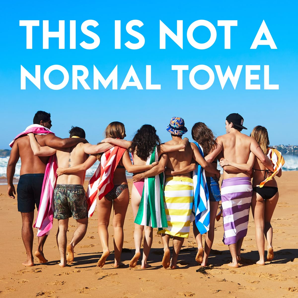 Dock & Bay Beach Towel - Quick Dry, Sand Free - Compact, Lightweight - 100% Recycled - Includes Bag - Cabana - Set A (4), Extra Large (200x90cm, 78x35)