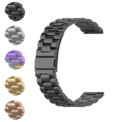FitTurn 22MM Bands Compatible with Cubitt CT4/CT2 Pro Smartwatch, Replacement Metal Bracelet Premium Solid Stainless Steel Watch Band Strap Wristbands for Cubitt CT4/CT2 Pro (Black)