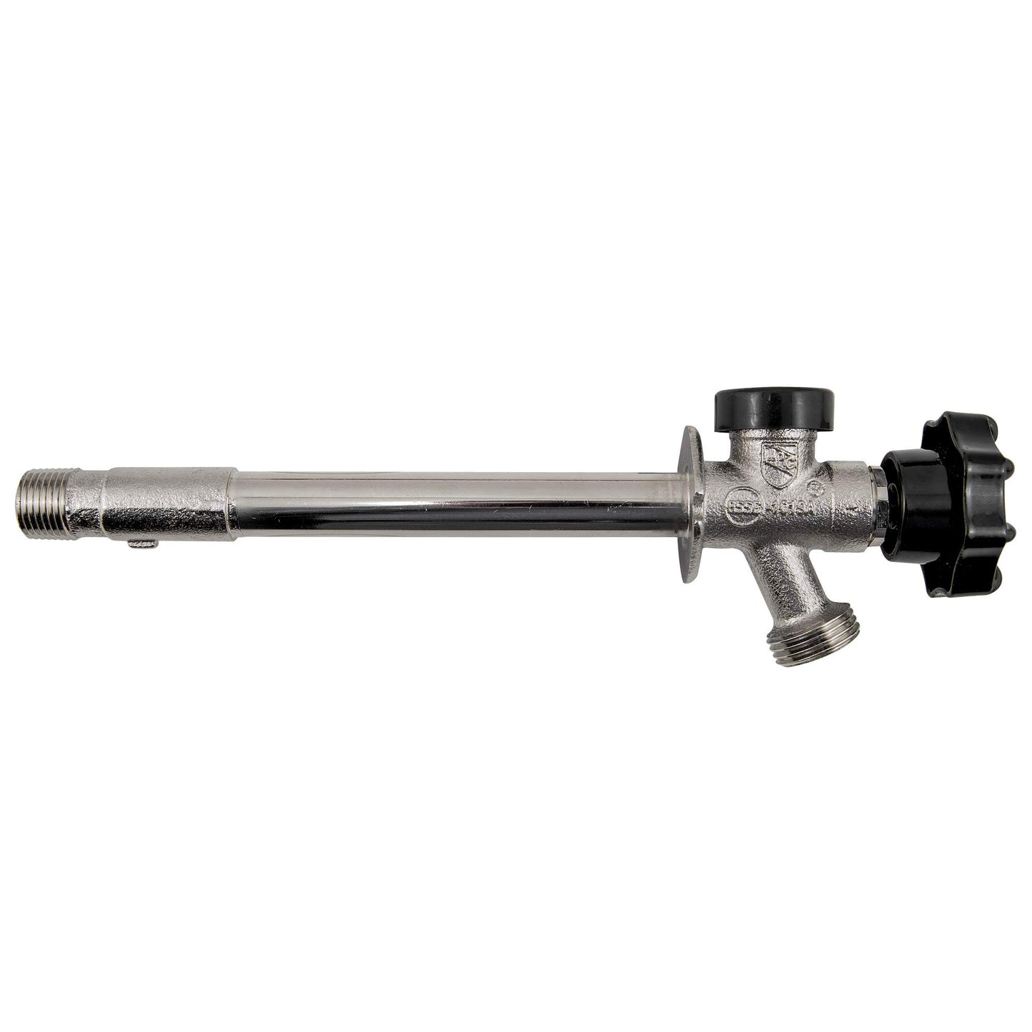 Watts LFFHB Series 1/2" Solder or Male IPS Lead-Free Frostproof Automatic Draining Wall Hydrant, Wall Size 10", Brass Vacuum Breaker for Backflow Protection, 3/4" Hose Outlet