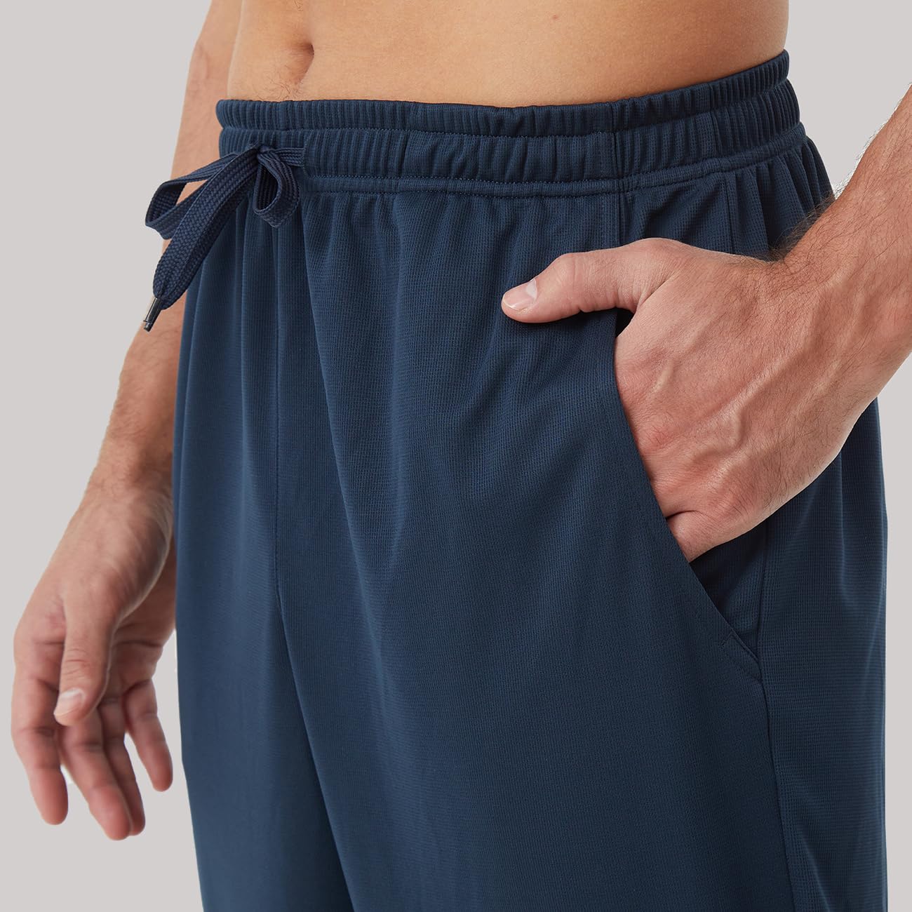DWUGD’L Men's 3-Pack Lightweight Loose Fit Joggers with Pockets, Breathable Mesh Athletic Sweatpants for Training, Gym & Casual(Set 3: L)