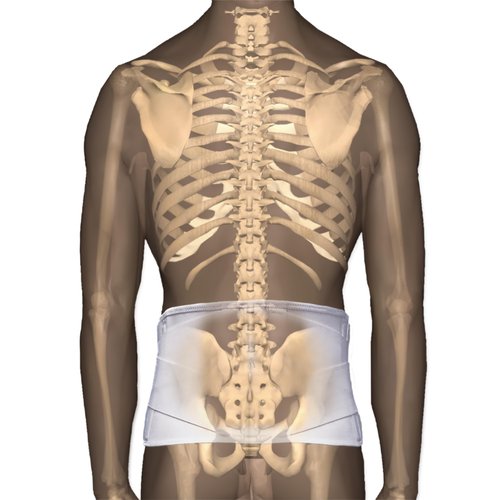 Core Products Corfit LS Lumbar Support Adjustable Back Brace for Pain Relief, Men/Women - White, Medium/Large