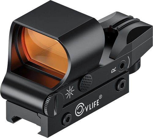 CVLIFE 1x28x40mm Red Dot Sight - 4 Adjustable Reticles for 20mm Picatinny Rail | Absolute Co-Witness Optics