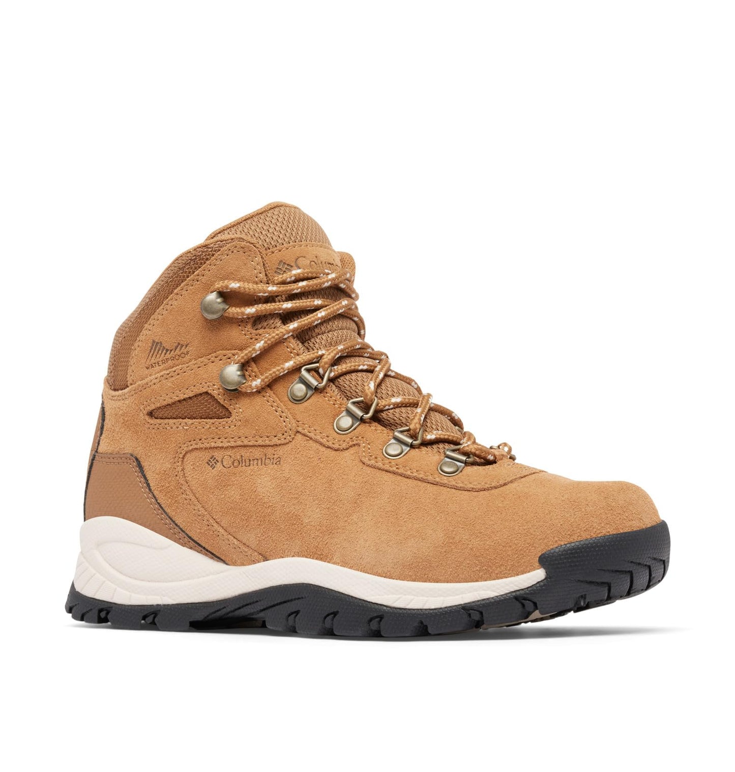 Columbia Womens Newton Ridge Plus Waterproof Amped, Elk/Dark Stone, 6.5 Wide