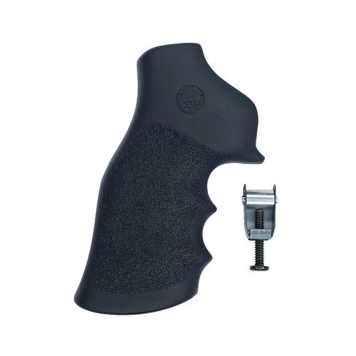 Hogue OverMolded Rubber Grip for Ruger GP100 & Super Redhawk, Black - 80000