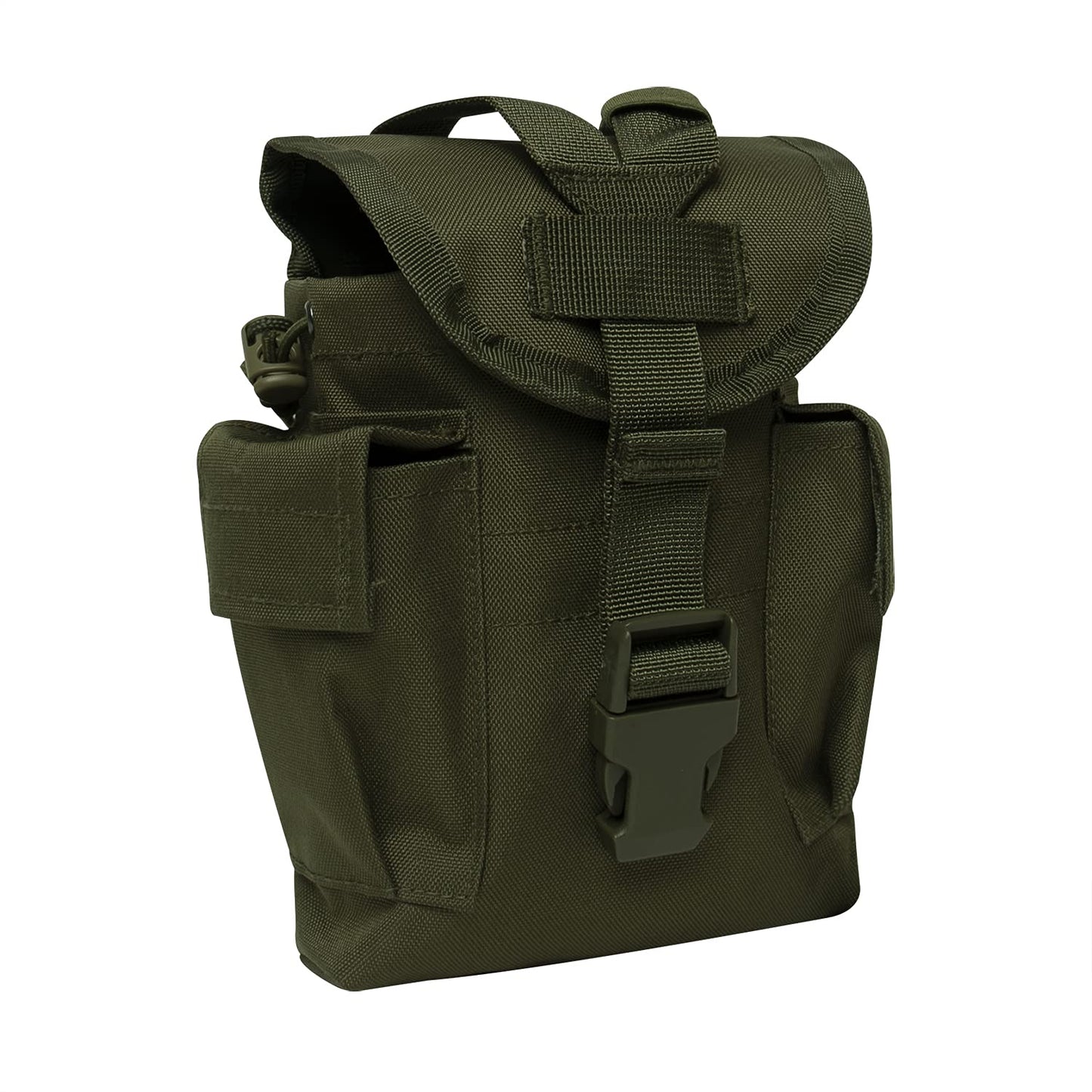 Rothco MOLLE II Canteen & Utility Pouch - 1‑Quart Compatible, Modular Attachment, Durable Nylon Storage Pouch for Outdoor, Tactical & Utility Gear (Olive Drab)