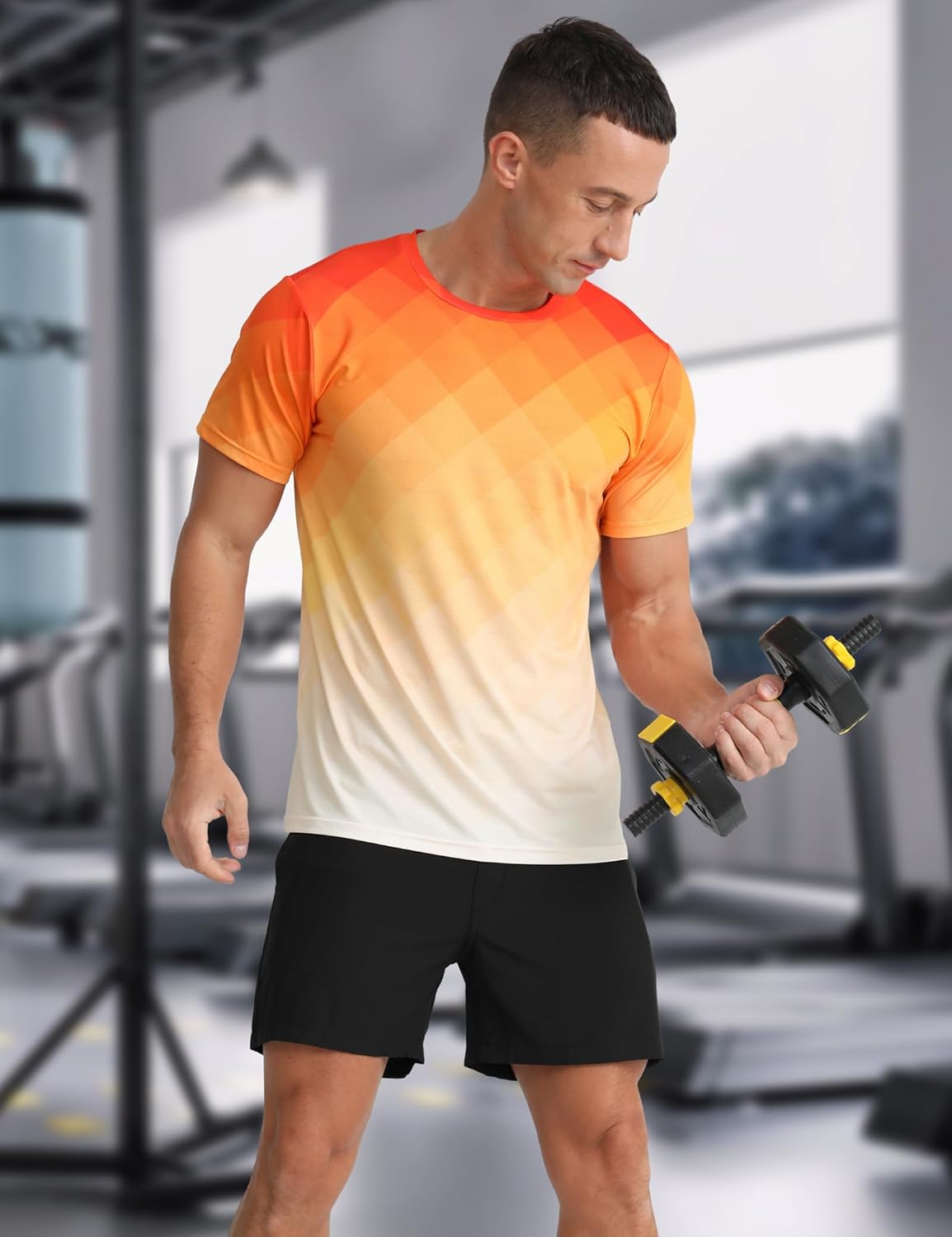 Skiennix Men's Athletic T-Shirt - Quick Dry Moisture-Wicking Performance Gym Top | Short Sleeve Workout Shirt