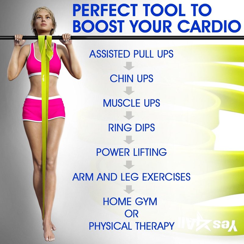 Yes4All Tricep Strap Cable Attachment 22 & 29 Inches for Different Exercises, Wide Range of Motion/Portable Cable Crunch Attachment with Large D-Ring, Sturdy Wedding Material