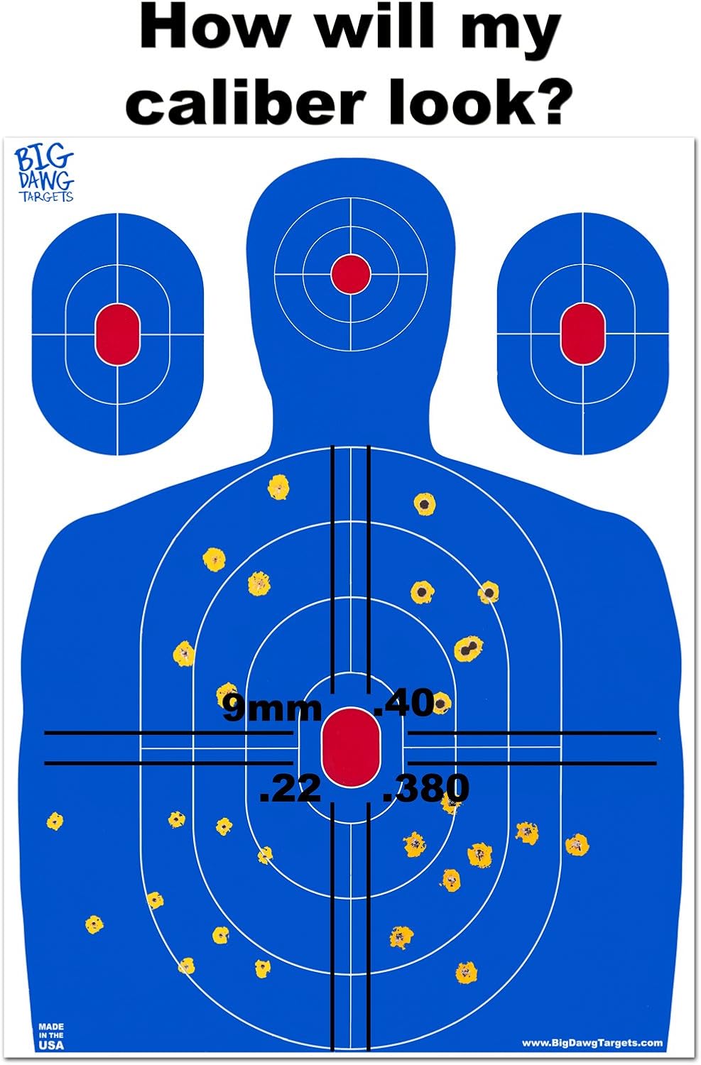 Skiennix Blue Silhouette Reactive Splatter Target - 18 X 24 Inch for Precision Shooting