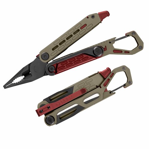 Gerber Gear Stakeout Spark - Multi-Tool Folding Knife for Backpacking, Survival, Camping, Outdoor - Pocket Tool w/Bottle Opener, Tent Stake Puller, Scissors, Tweezers - Coyote Brown