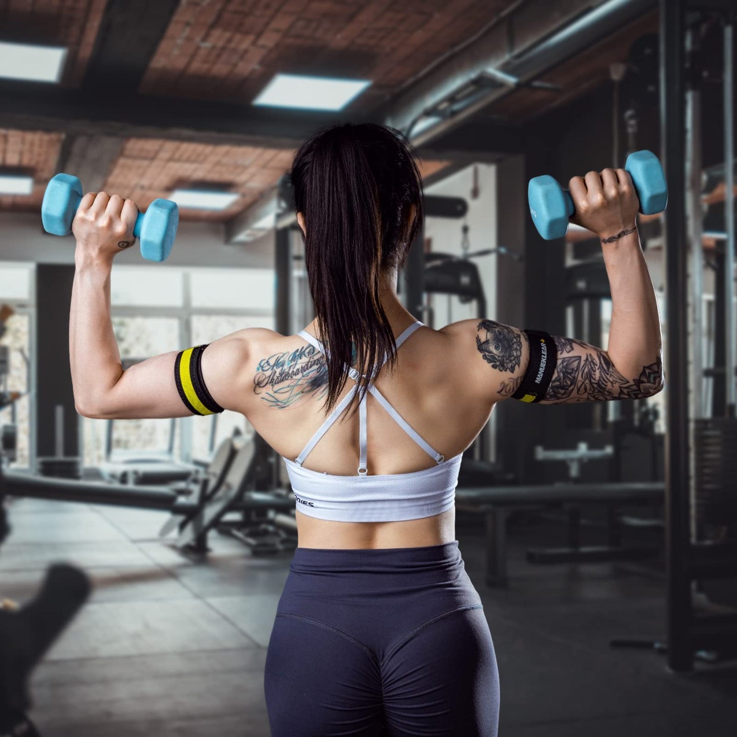 MANUEKLEAR Blood Flow Restriction Bands for Women Glutes Leg, Booty Bands for Women Butt Lift, BFR Occlusion Thigh Bands for Workout Squat Hip Building