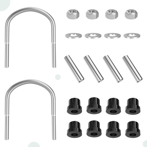 10L0L Golf Cart Heavy Duty Rear 4-Leaf Spring Kit with Bushings & Sleeves for Club Car DS Golf Cart Accessories OEM 102006501, 1014675, 1011149, 1012618, 1015583, 1012303, 1014902