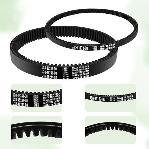 10L0L Golf Cart Starter Generator Belt and Drive Belt Kit for Yamaha G2, G5, G8, G9, G11, G14, G16, G22, 2012-Up G29 Drive Gas 4 Cycle Models, OEM J55-G6241-00, J55-H1173-00, J38-81173-00