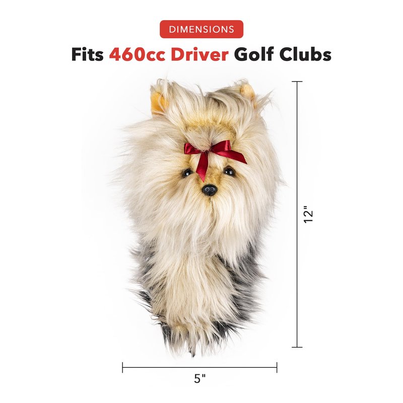 Daphne's Headcovers Yorkshire Terrier Driver Headcover | Premium Driver Headcovers | Funny Golf Club Covers | Stylish Protection for Your Clubs | Men's Golf Gear | Driver Headcover for Men and Women