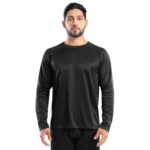 Realtree Men's Heavyweight Fleece Thermal Underwear Top, Pitch Black, X-Large