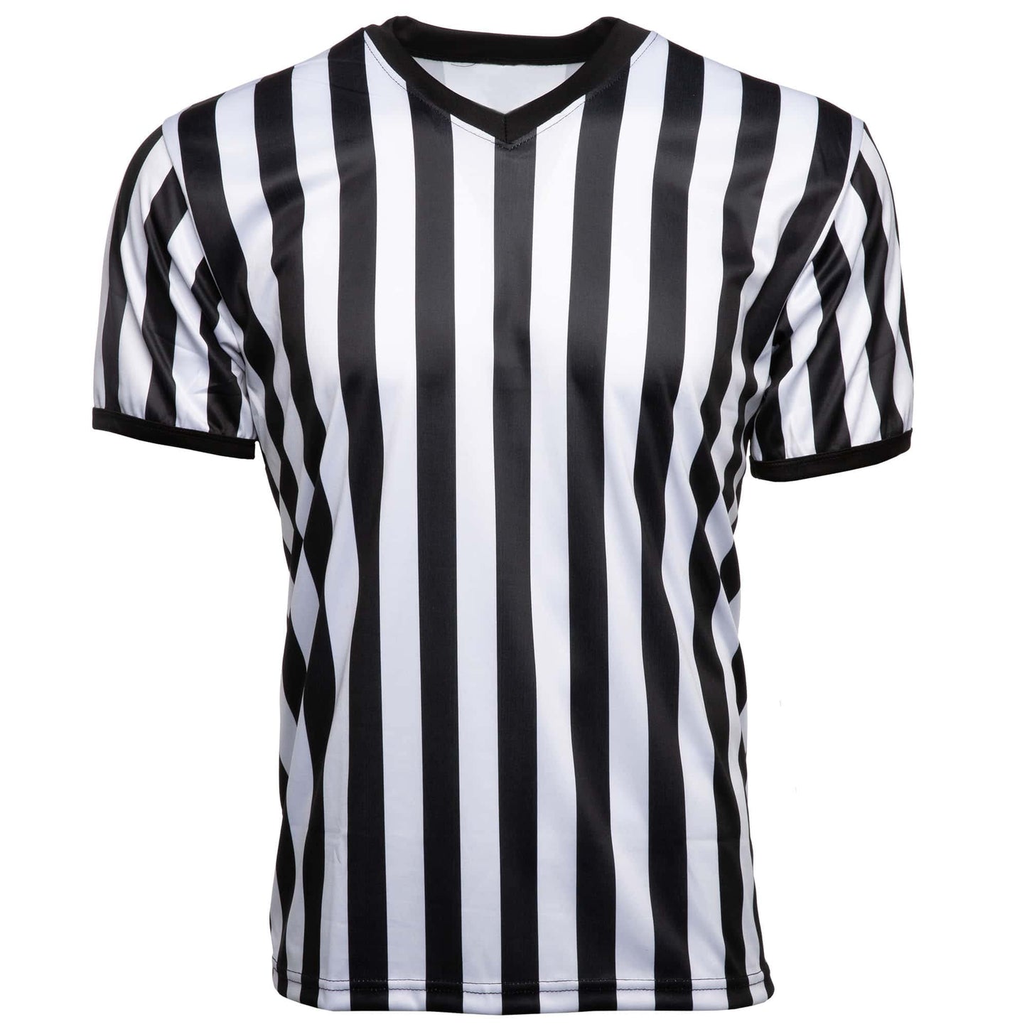 Murray Sporting Goods Men's V-Neck Referee Shirt | Men’s Official Short Sleeve Pro-Style V-Neck Officiating Halloween Costume (Large)
