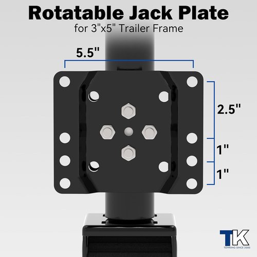 8-Inch Wheel Trailer Jack - 2000 lbs Capacity | 13-Inch Vertical Movement for RVs, Boats, Trailers