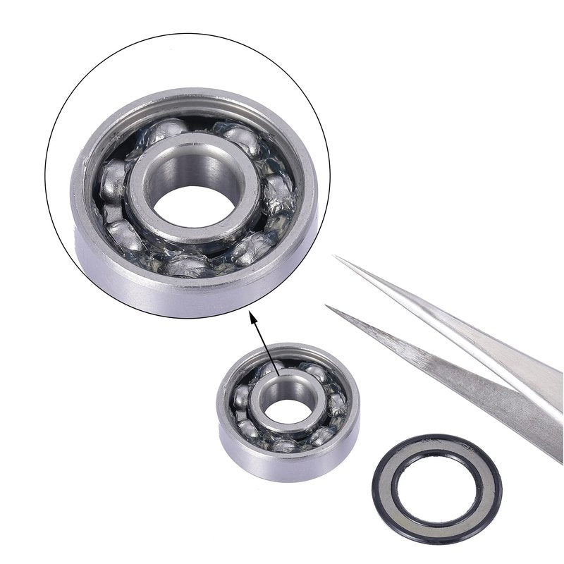 Rollerex Titan 608-2RS Pre-Lubricated Skate Wheel Bearings – for Roller Skates, Inline Skates, Roller Blades, Scooters, RipStiks & Skateboards (Chrome Steel, 20-Pack)