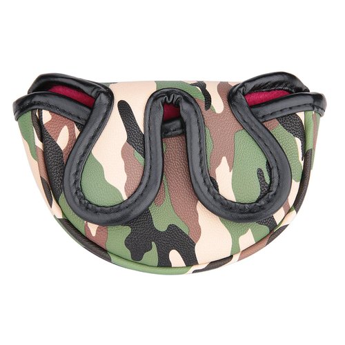 Green Camouflage Golf Club Mid Mallet Head Cover Small Mallet Cover for Center Shaft Putter