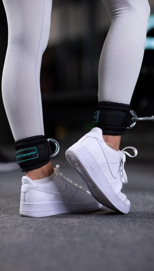Fitgriff® Ankle Straps V3 - Premium Cable Machine Leg Pulley Attachment | 2-Pack Kickback Straps