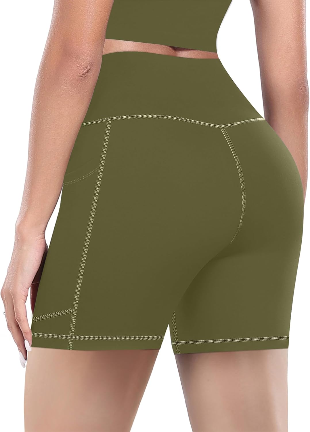 MIRITY High Waist Biker Shorts for Women - Buttery Soft Yoga Shorts with Pockets | Single Pack