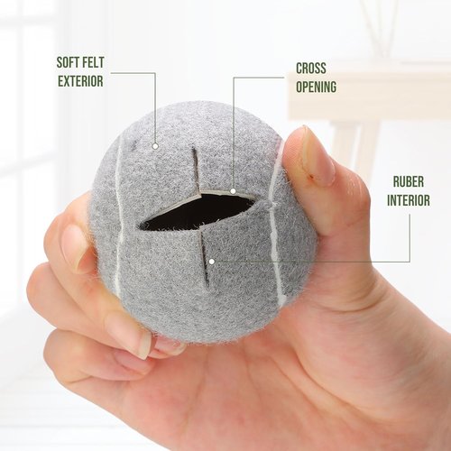 Macarrie 36 Pcs Precut Tennis Balls for Chairs Glide Balls Bulk Chair Leg Floor Protectors Chair Foot Covers with Storage Bag for Furniture Leg Floor Protection