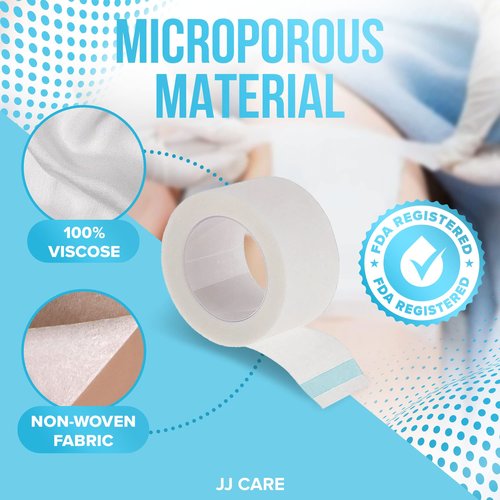JJ CARE Micropore Tape [Pack of 28], 1” x 10 Yards, Breathable Paper Tape Medical Use, Latex-Free Paper Surgical Tape, Individually Boxed Paper Bandage Tape Rolls