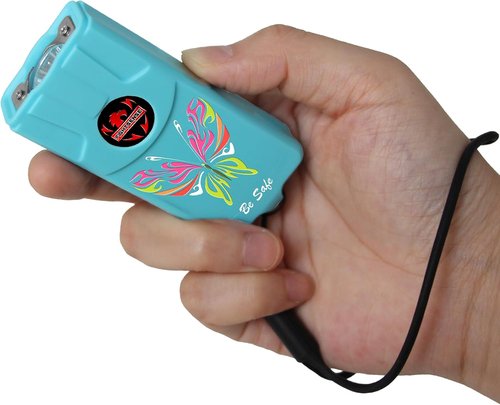 FIGHTSENSE Stun Gun Flashlight – Compact & Powerful Self Defense Tool for Women – Rechargeable Design